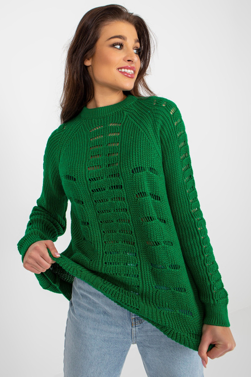 Roheline pikk ažuurse mustriga...