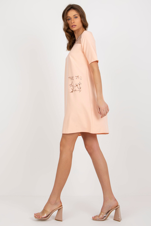 Virsikuvärvi lihtne taskutega...