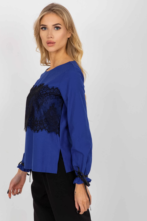 Koobalt naiste pidulik köitmisega pluus