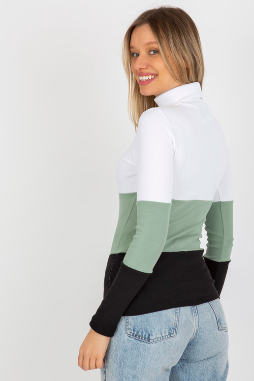 Ecru-must liibuv põhipluus triibulise...