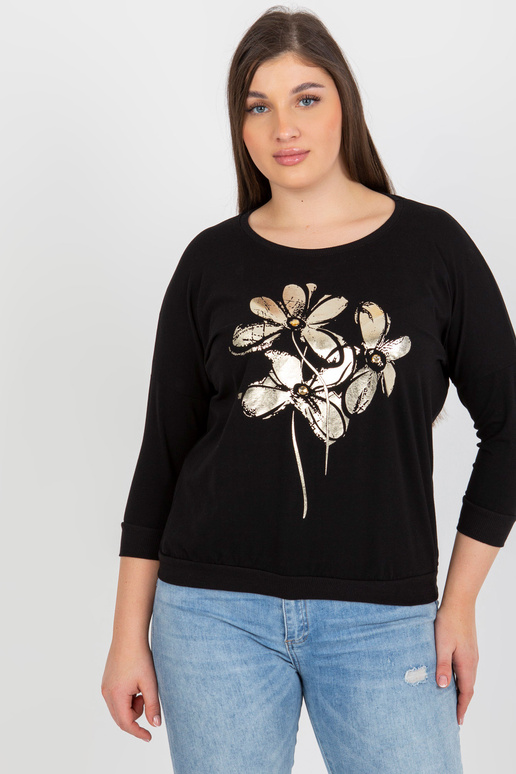 Must naiste suures suuruses pluus 3/4...