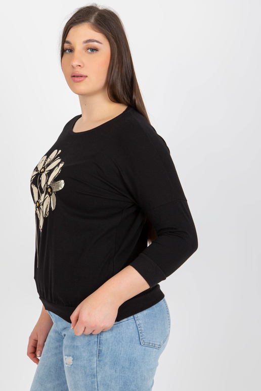 Must naiste suures suuruses pluus 3/4...