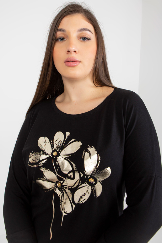 Must naiste suures suuruses pluus 3/4...