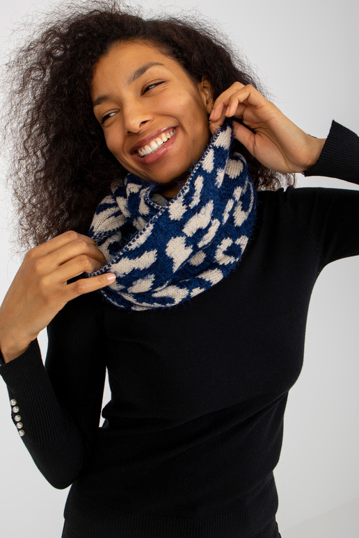 Tumesinine-helebeež naiste mustriga...