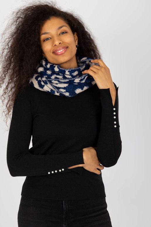 Tumesinine-helebeež naiste mustriga...