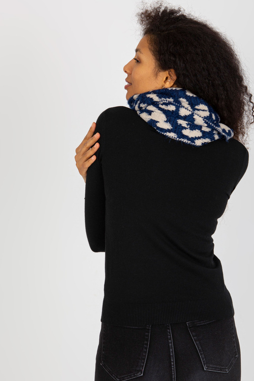 Tumesinine-helebeež naiste mustriga...