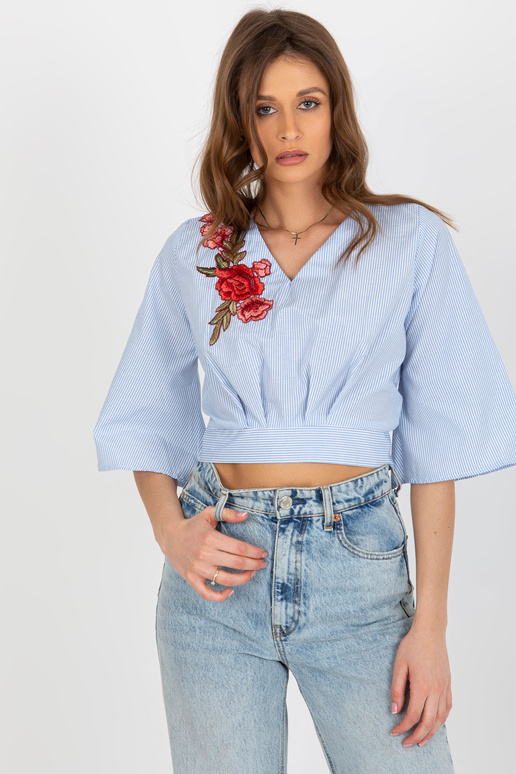 Helesinine-valge lühike pidulik...