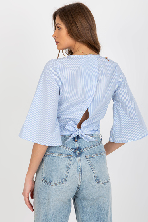 Helesinine-valge lühike pidulik...