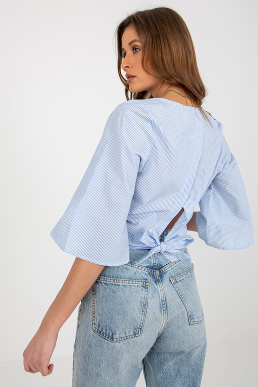 Helesinine-valge lühike pidulik...