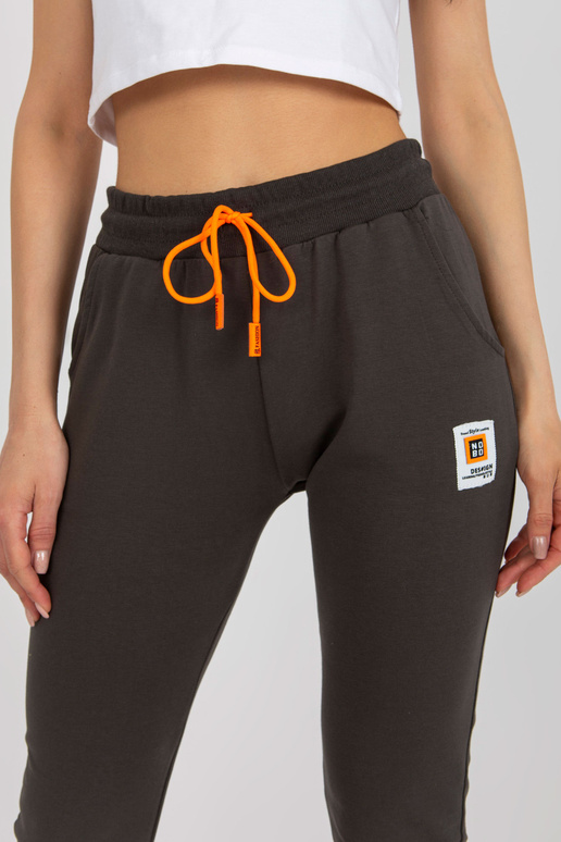 Khaki värvi naiste dressipüksid köitega