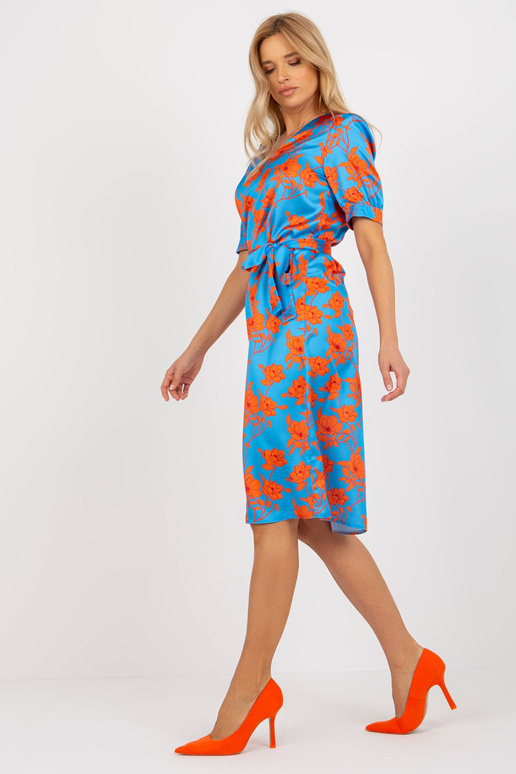 Sinise ja oranži lilleline...