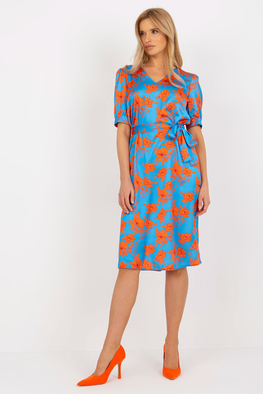 Sinise ja oranži lilleline...