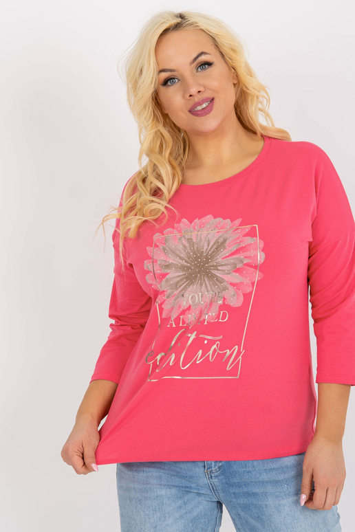 Roosa puuvillane plusssuuruses...