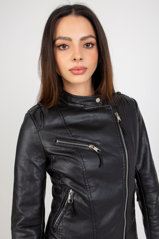 Must naiste ramoneski taskutega jakk Must naiste ramoneski taskutega jakk