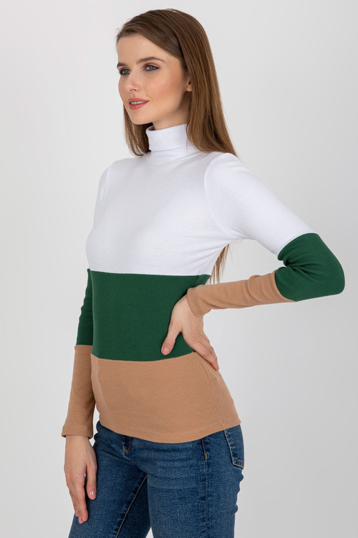 Valge ja tumerohelise soonikuga...