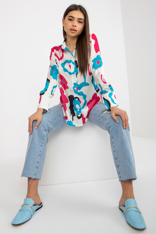 Sinise ja fuksia värvi särk trükise...