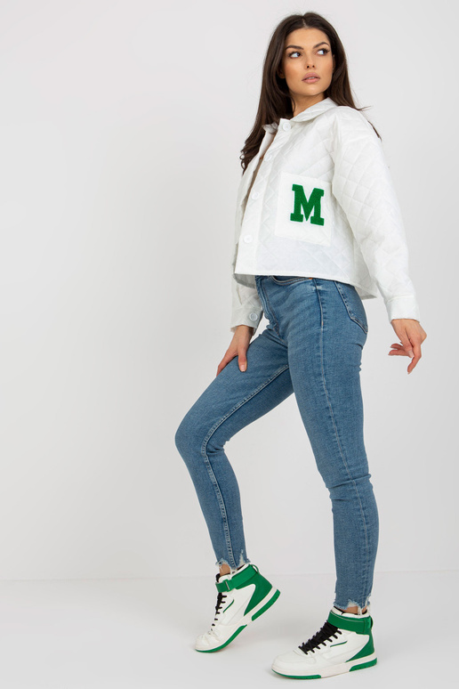 Ecru tepitud üleminekujope nööbiga Ecru tepitud üleminekujope nööbiga