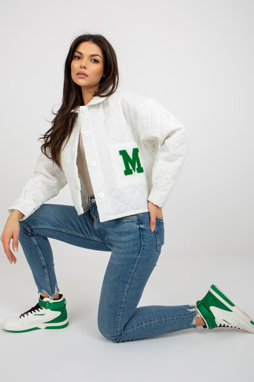 Ecru tepitud üleminekujope nööbiga Ecru tepitud üleminekujope nööbiga