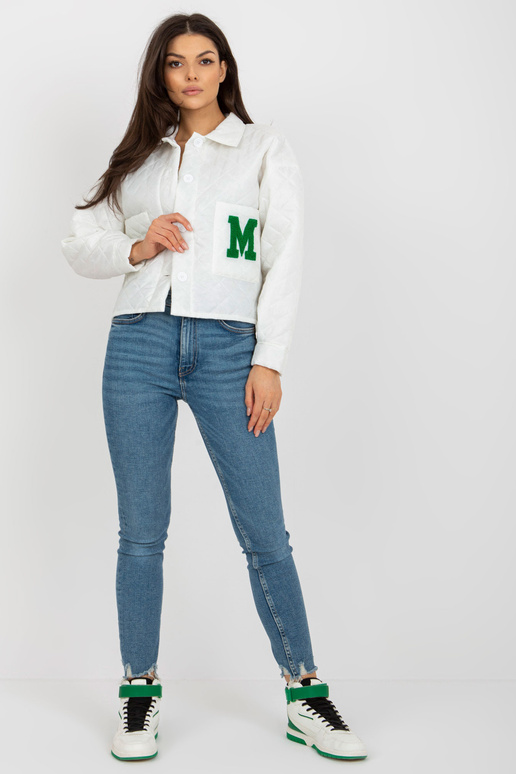 Ecru tepitud üleminekujope nööbiga Ecru tepitud üleminekujope nööbiga