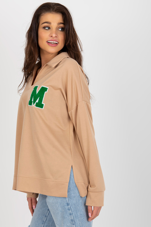 Kaamel naiste ülisuur pluus plaastriga