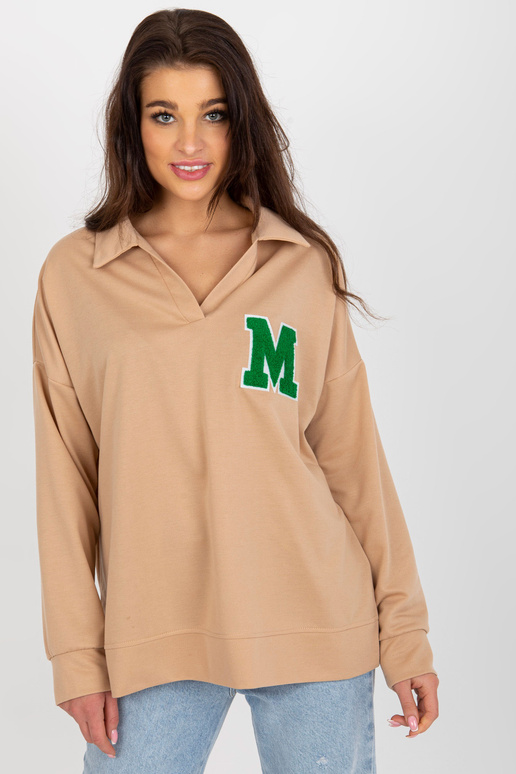 Kaamel naiste ülisuur pluus plaastriga