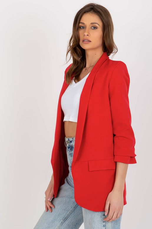 Punane elegantne jakk voodriga Adela