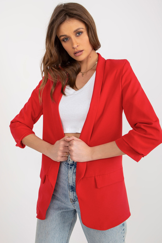 Punane elegantne jakk voodriga Adela