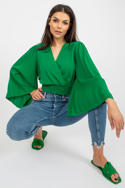 Roheline lühike pidulik pluus...