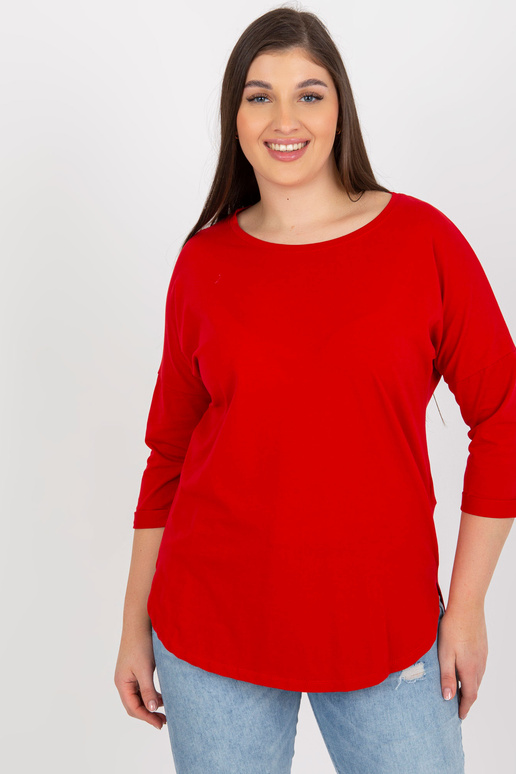 Punane puuvillane plusssuuruses 3/4...