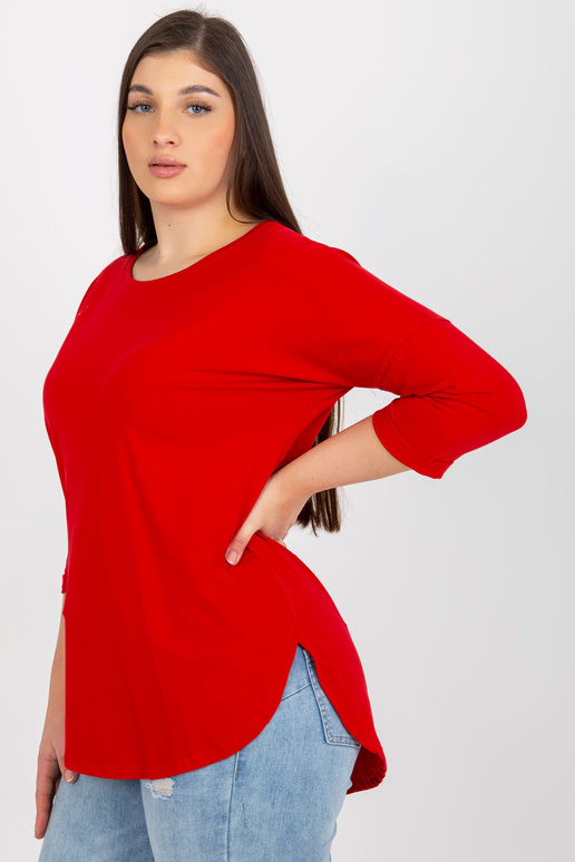 Punane puuvillane plusssuuruses 3/4...