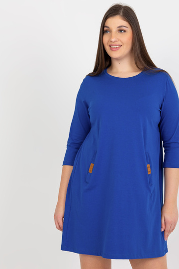 Cobalt minikleit pluss suuruses 3/4 varrukatega Dalenne 2