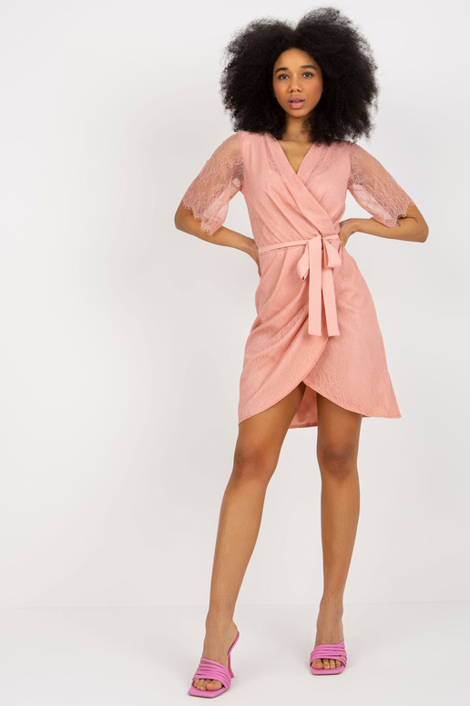 Dirty Pink Wrap kokteilikleit vööga