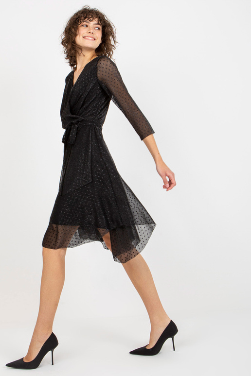 Must Wrap Midi kokteilikleit köitmisega Must Wrap Midi kokteilikleit köitmisega