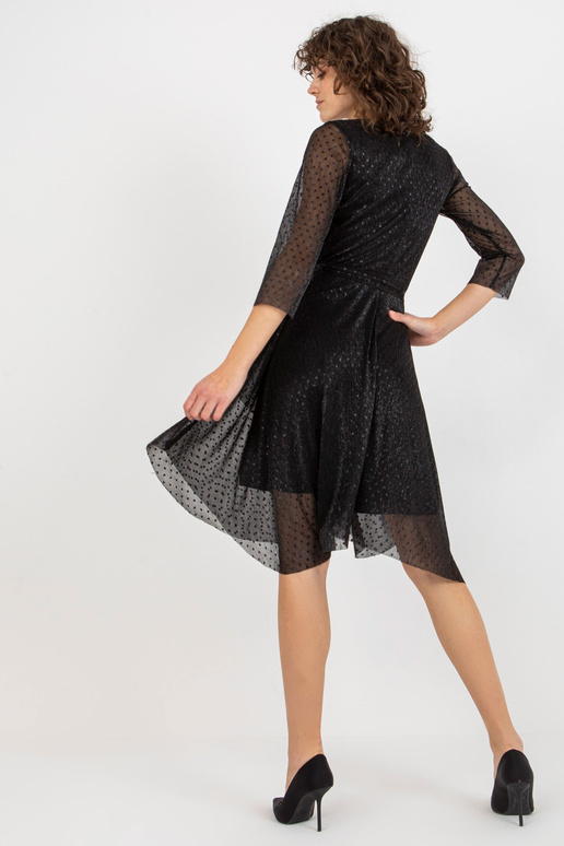 Must Wrap Midi kokteilikleit köitmisega Must Wrap Midi kokteilikleit köitmisega