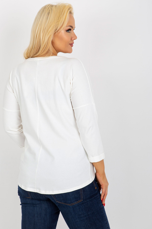 Ecru pluss suuruses pluus trükise ja...