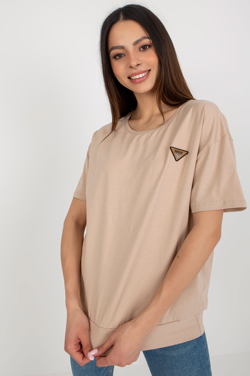 Beež naiste oversize plaastriga pluus