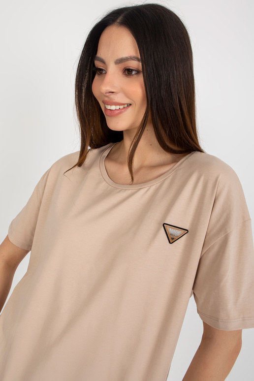 Beež naiste oversize plaastriga pluus