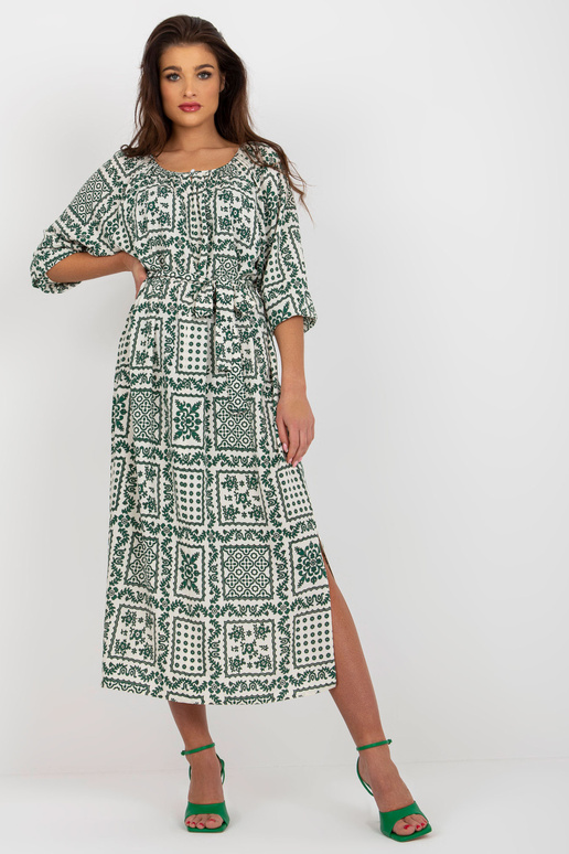 Helebeež roheline lõhikuga midikleit Helebeež roheline lõhikuga midikleit