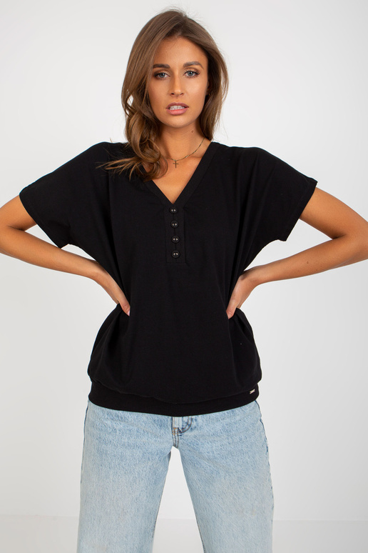 Must naiste puuvillane põhipluus