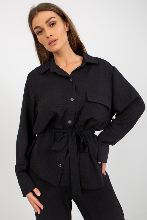 Must Oversize Oversize vööga särk