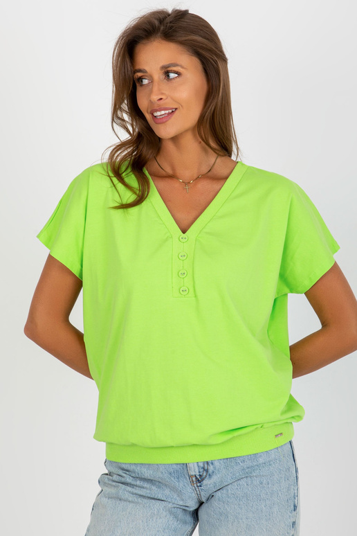 Lime naiste lühikeste varrukatega pluus