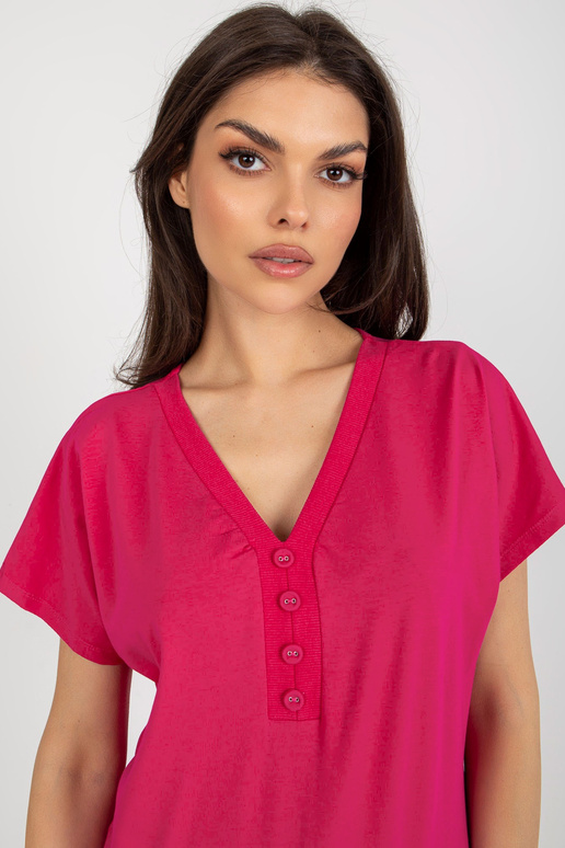 Fuksia värvi avar nööpidega põhipluus