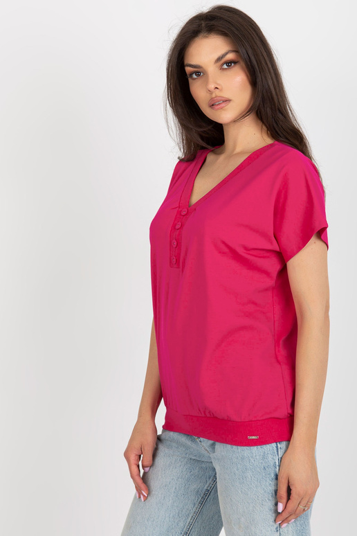 Fuksia värvi avar nööpidega põhipluus