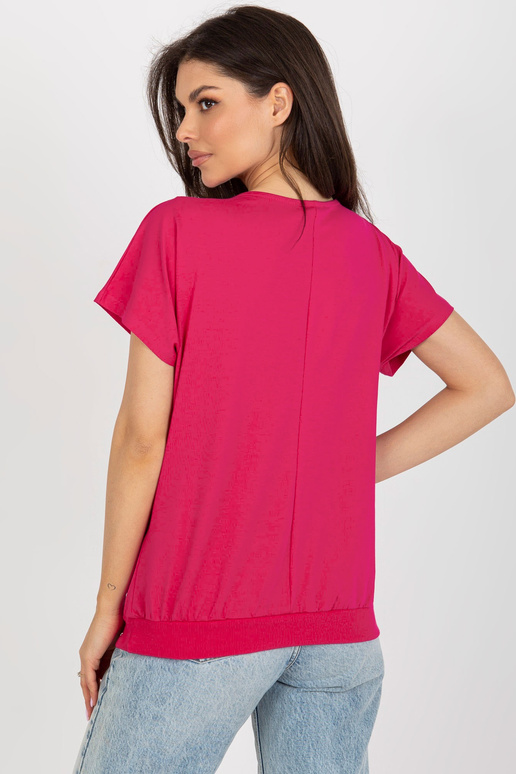 Fuksia värvi avar nööpidega põhipluus