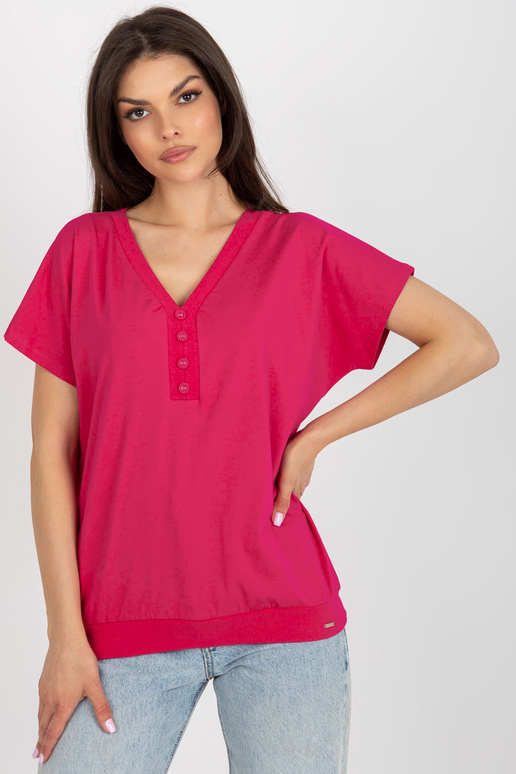 Fuksia värvi avar nööpidega põhipluus