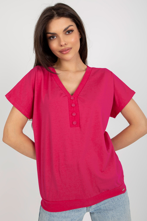 Fuksia värvi avar nööpidega põhipluus