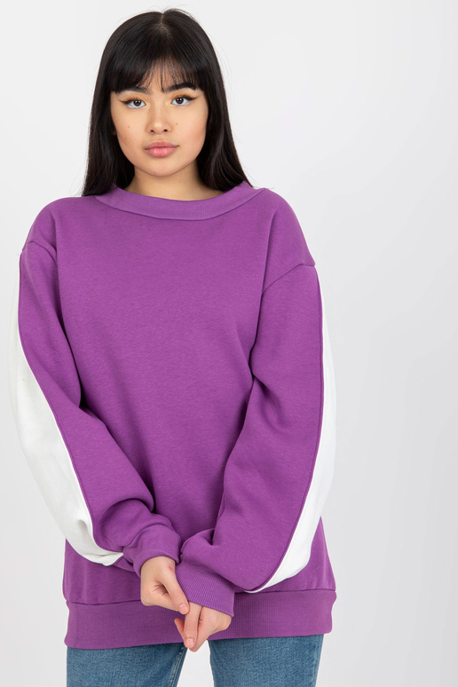 Lilla kapuutsita lõhikutega dressipluus