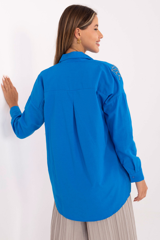 Sinine ülisuur nööbiga särk