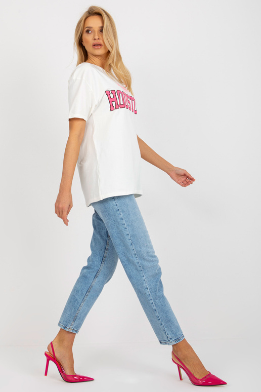 Ecru lahtine naiste T-särk kirjaga Ecru lahtine naiste T-särk kirjaga