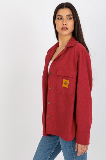 Tumeroosa villane taskutega...